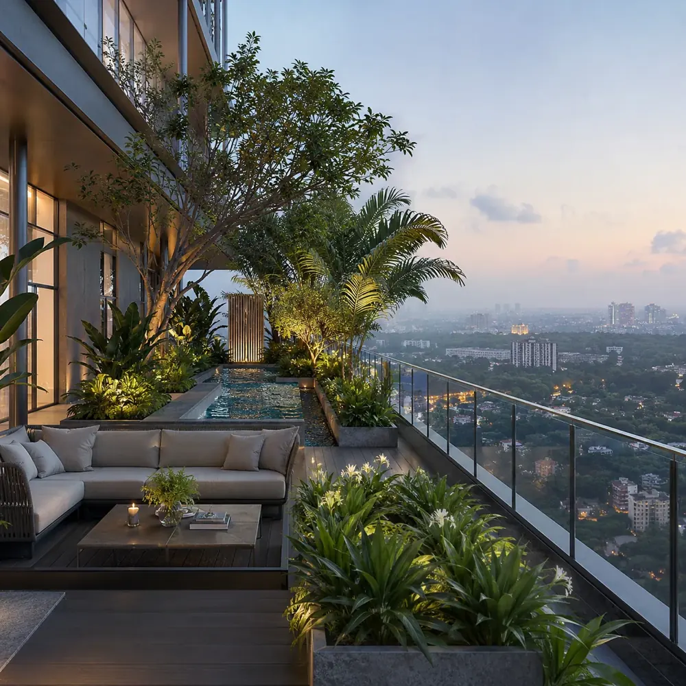Open-to-sky sky garden decks at CKPC Heart of Harmony